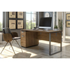 Bestar Aquarius Computer Desk, Rustic Brown/Graphite 114400-000009